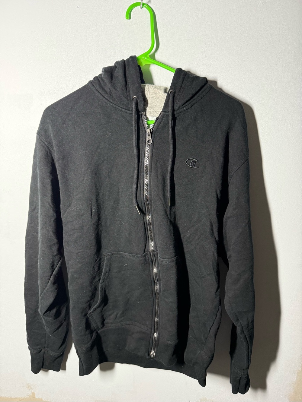 Champion Black Full-Zip Hooded Sweater